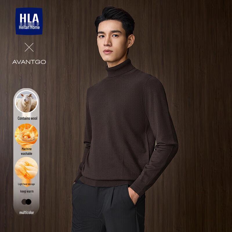 HLA Men's Business Casual Crew Neck Knit Sweater