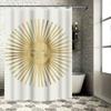 Golden Sun Design Waterproof Shower Curtain for Bathroom Decor, High-Quality Material and Perfect for Modern Bathrooms