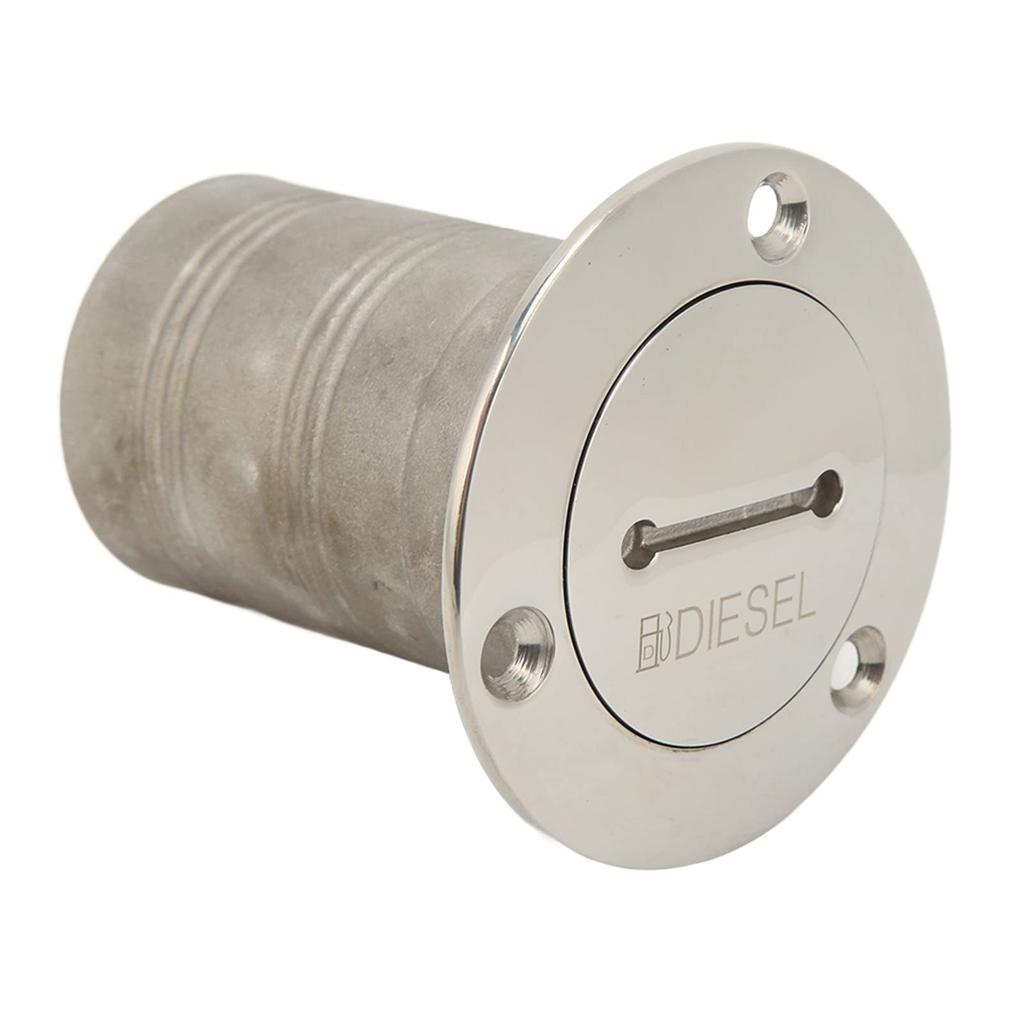 50mm Deck Filler Port Sailboat Stainless Steel 316 Stainless Steel Trailer, Fixed Chain, Polished Bar Outer Layer, Installation (Diesel)