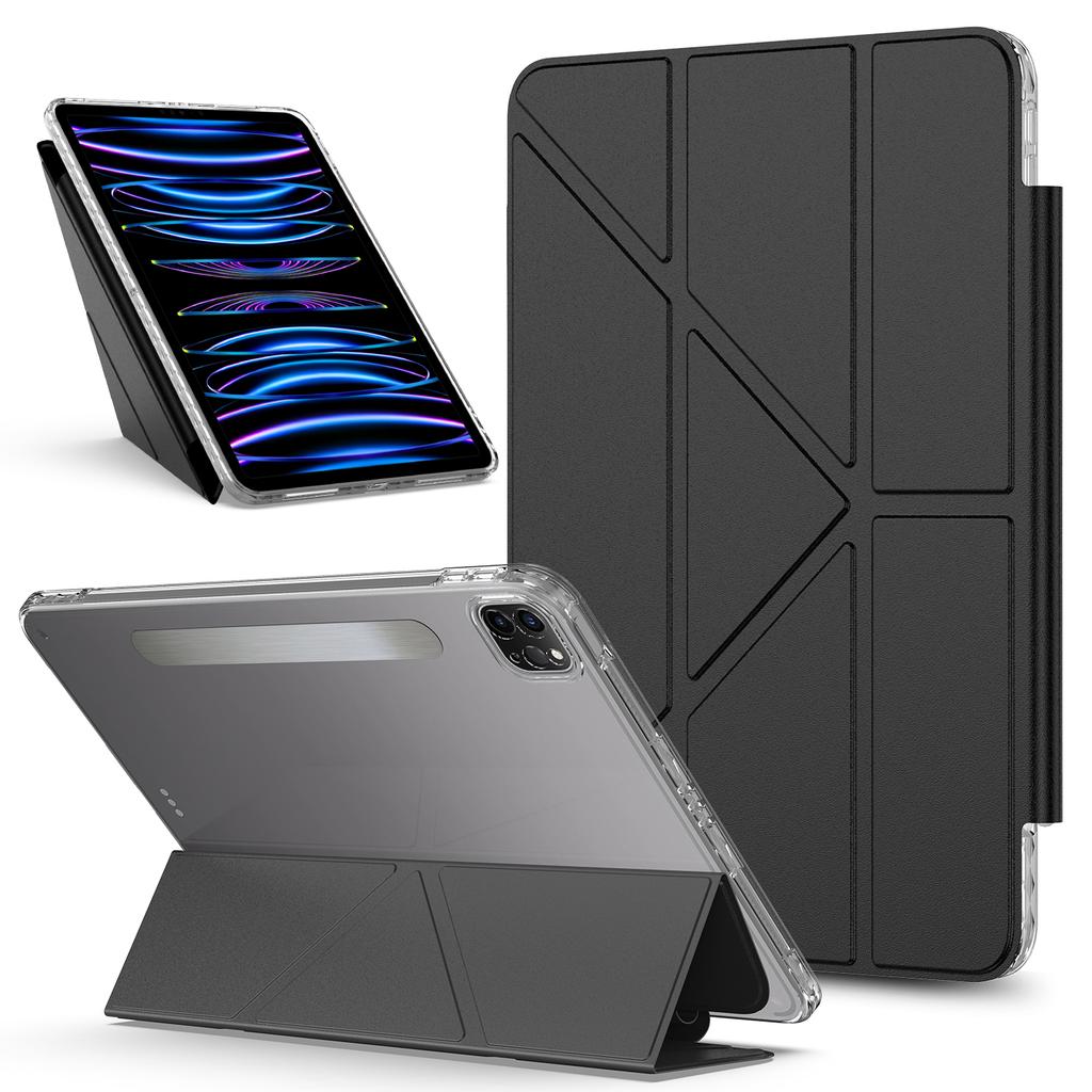 Tablet Case For iPad Pro 11 (2022)/(2021)/(2020) Stand Magnetic Detachable PU Leather Cover with Auto Wake/Sleep