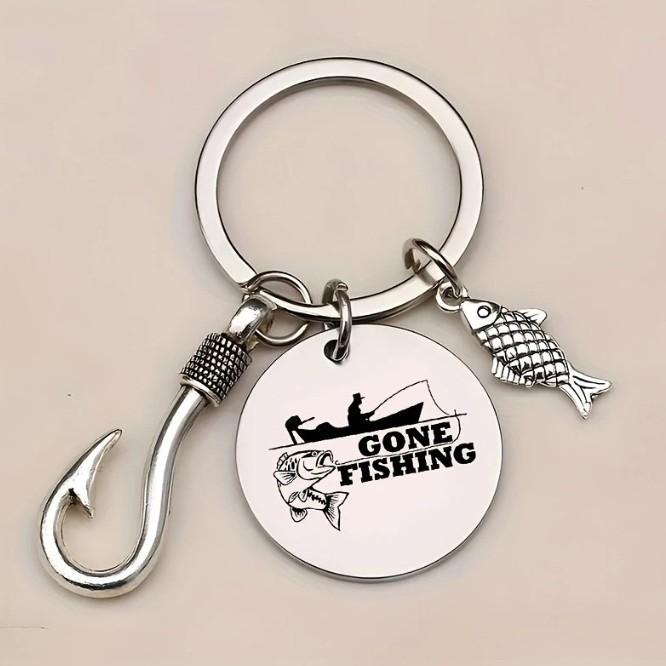 Youre My Best Catch Stainless Steel Keychain Fishing Enthusiast Gift Fish Hook Pendant Stainless Steel Keychain for Backpack Bag Pendant