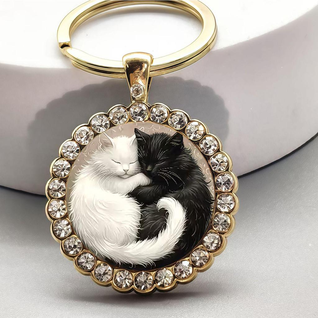 Black & White Cat Necklace - Versatile Festival Gift Jewelry