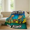 Cartoon Cute D Dog M manS Blanket For Sofa Office Bed Plane Travel Sleep Read Relax Camping Soft And Warm