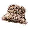Hat Female Winter Leopard Print Bucket Hat Female Thermal Basin Hat Plush Bucket Hat