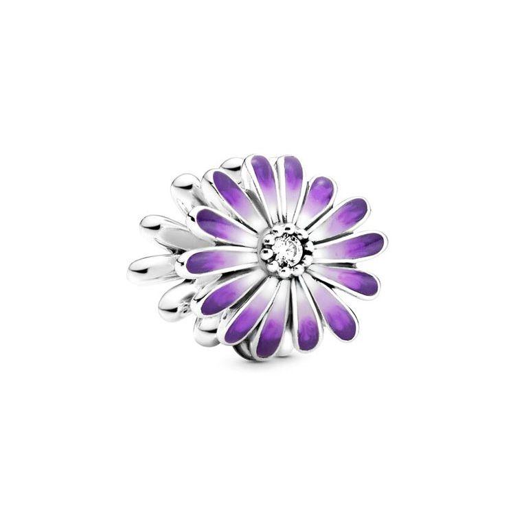 

Pandora Purple Daisy Charm Women Jewelry 798775C02 Box,Violet