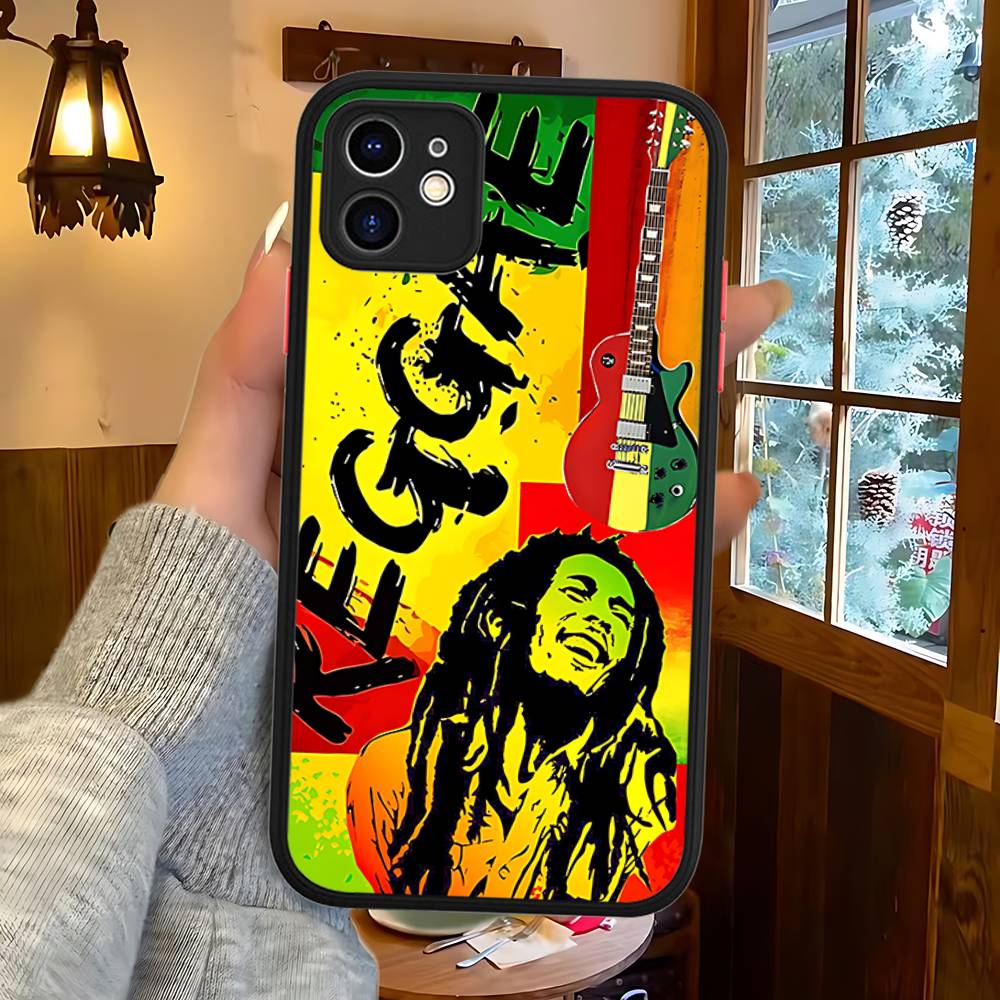

Singer B-Bob M-Marleys Phone Case For IPhone 13 12 X XS MAX Pro Max 16 15 11 14 Pro Max Shockproof Matte Cover iphone 11pro max