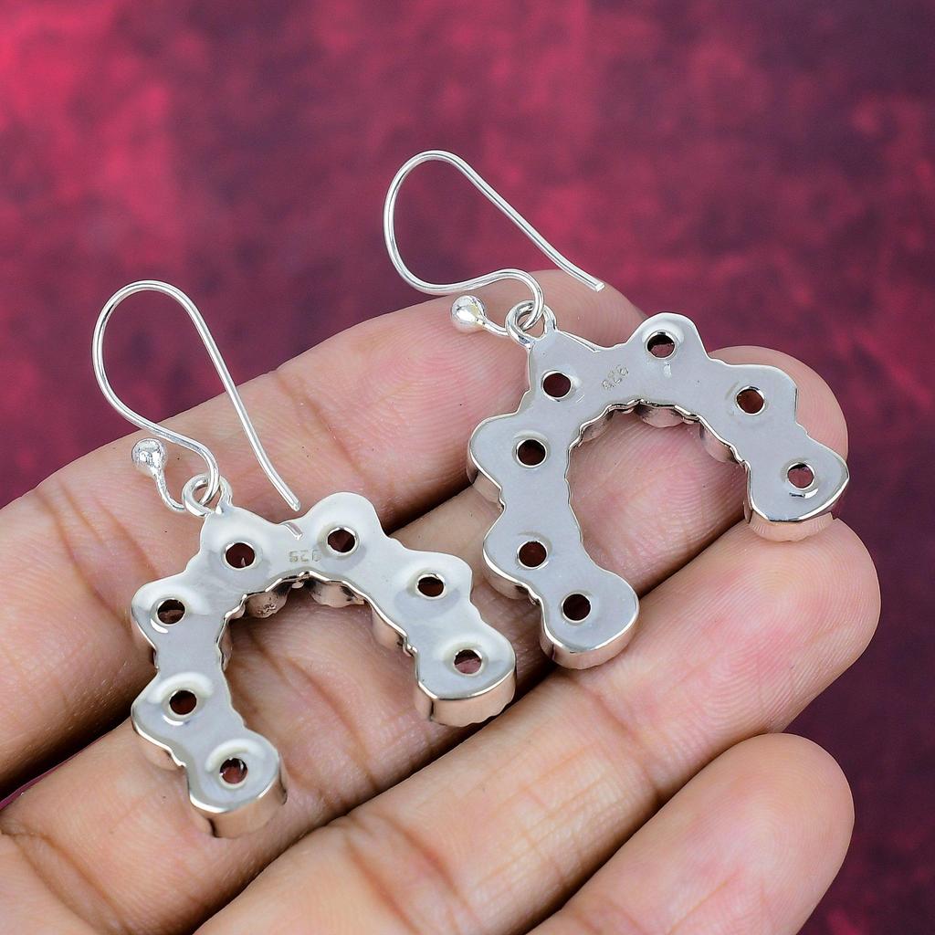 Rosa Kunzit Schmuck, 925 Sterlingsilber Ohrringe, Handgefertigte Edelstein-Schmuck-Ohrringe für den Gedenktag