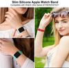 Slim strap for Apple watch ultra 2 3 band 49mm 46mm 44mm 41mm 45mm correa Silicone bracelet iWatch series 11 8 7 3 9 10 SE 40mm