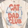 Cat Dad Club Shirt, Funny Cat Dad Tee, Cat Lover Shirt, Retro Cat Graphic Tee, Comfort Colors CaT Shirt, Cute Cat Dad Gift