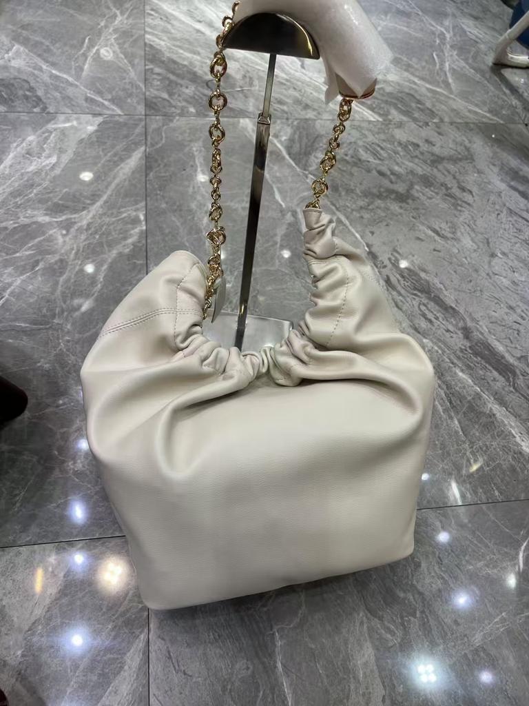 Luo Jia Quetschtasche, Extrusionsbeutel, Hochtexturiertes Weiches Rindsleder, Donut-Ketten-Tasche, Tragbar, Schulter-, Crossbody
