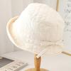 Padded bucket hat women autumn and winter travel sunscreen visor hat bow fashion versatile basin hat
