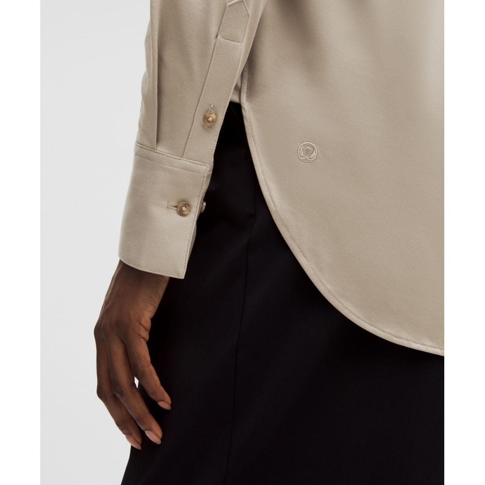 Lululemon Knit Relaxed Fit Overshirt Sheer Oak