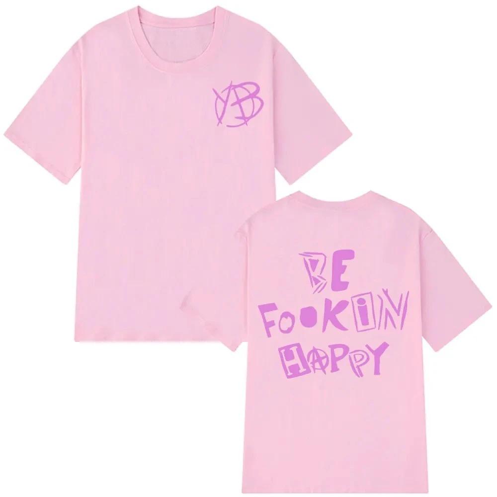 2026 Summer Fashion Trendy Tee Rock Singer Yungblud Be Fookin Happy T Shirt Summer Casual T-shirts Men Women Hip Hop Fashion Tee Shirt