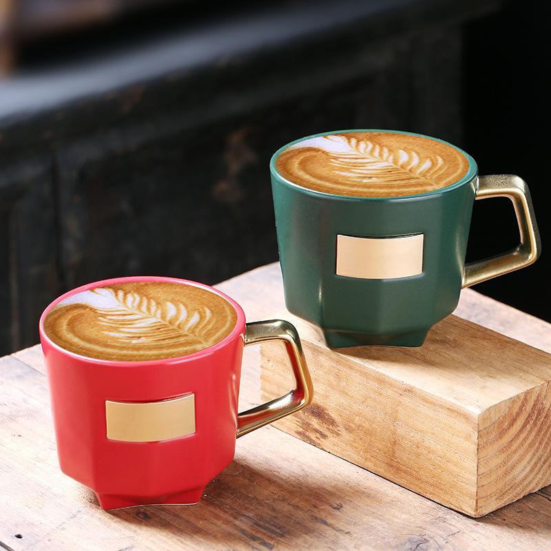 Baifenbai Home Furnishing Red New Starbuck Mug Classic Ceramic Mug Valentine's Day Gift Retro Milk Coffee Mug