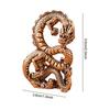 Brass Dragon Figurine Animal Figurine Holding Bead Crafts Wedding Gift Art Decor for Book Shelf Cabinet Hotel Tabletop Home