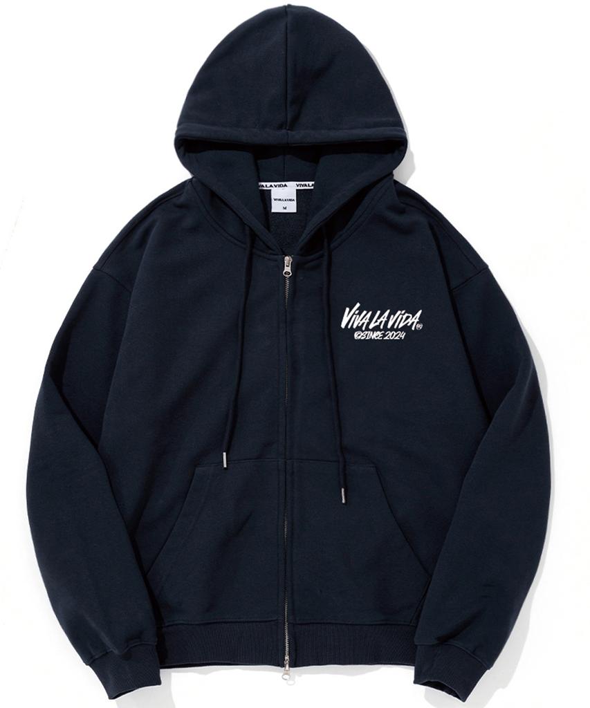 Viva La Vida [Fleece Line Option] Ground Heavy Terry Zip-Up Hoodie (Type A)