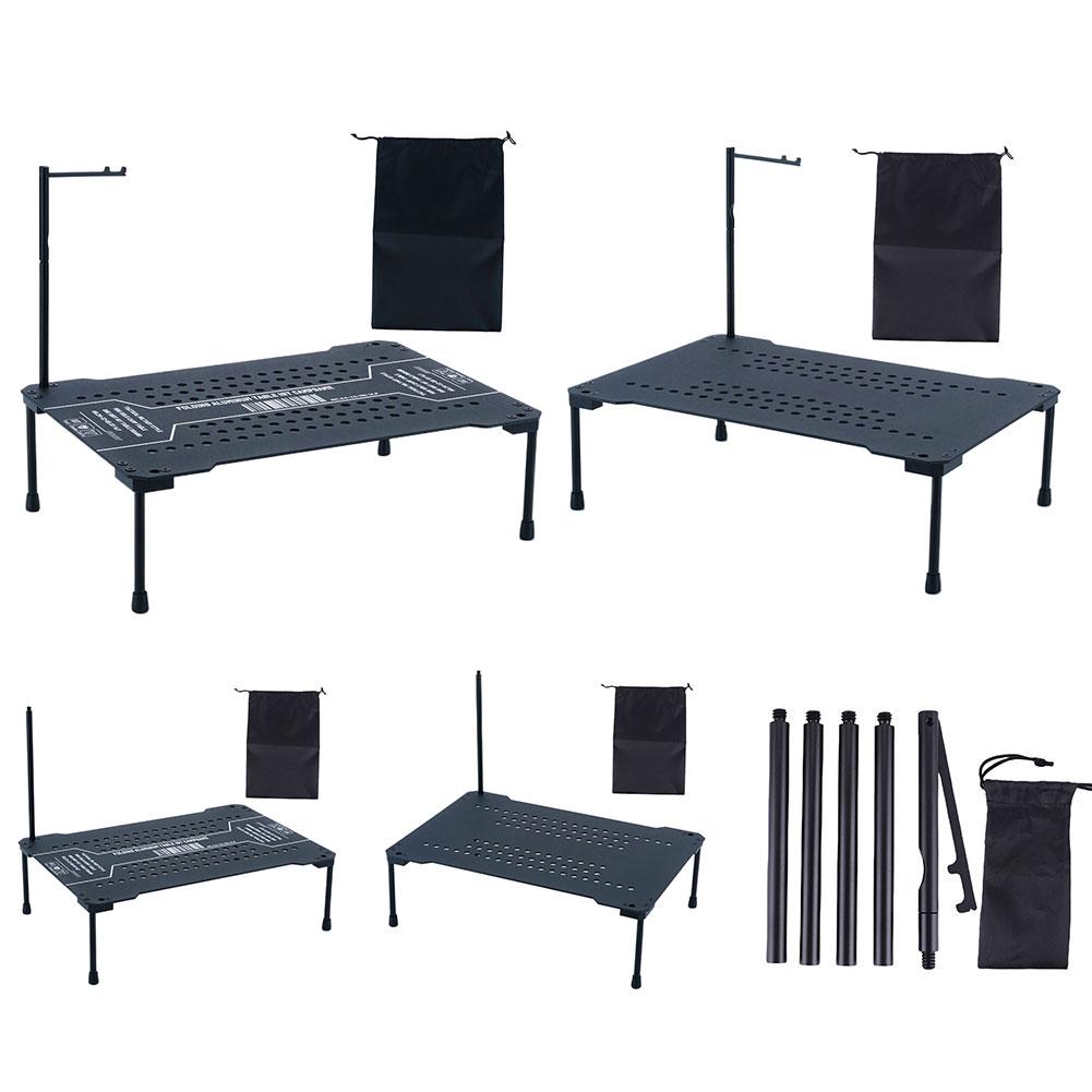 Camping Liftable IGT Table Multifunctional Folding BBQ Table Aluminum Alloy Portable Barbecue Table for Outdoor Picnic Fishing