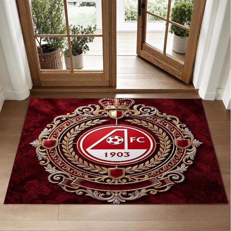 Aberdeen FC Design Crystal Velvet Rug Soft Decorative Mat for Bedroom Entrance