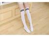 Japanische Preppy Style Gestreifte Baumwoll-Over-the-Knee-Socken