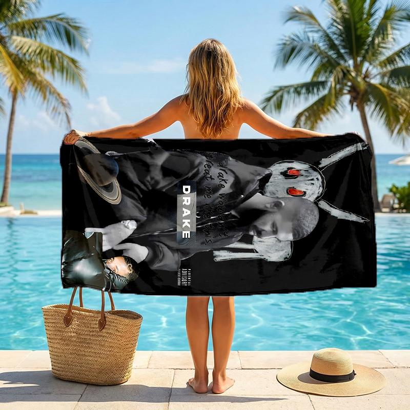 Drake Fashion Beach Towel: Ideal for Summer Adventures Soft, absorbent and quick drying suitable for swimming and bathing