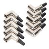 XLR Male Connector Elbow 3 Pin Welding Stable Signal Metal XLR Plugs for DIY Microphone Cable 10pcs