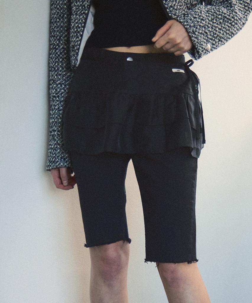 Cita Frill Layered Mini Skirt_Cts615(Black)