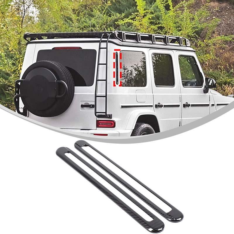 x2 ABS Plastic Carbon fiber pattern Car Window Exterior Rear Side Air Vent Decoration For Mercedes Benz G-Class W463 2025