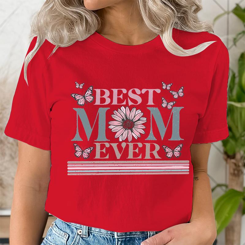 Best Mom Ever Shirts for Women Clothing Harajuku Women T Shirt Fashion Streetwear Mama T-shirts Short Sleeve Trend Tee Clothing