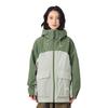 Anta X National Geographic Outdoor Series Color Block Zip-Up Hooded Lightweight Jacket Women jackets Mineral-Green Jade-Gray 162436606-2