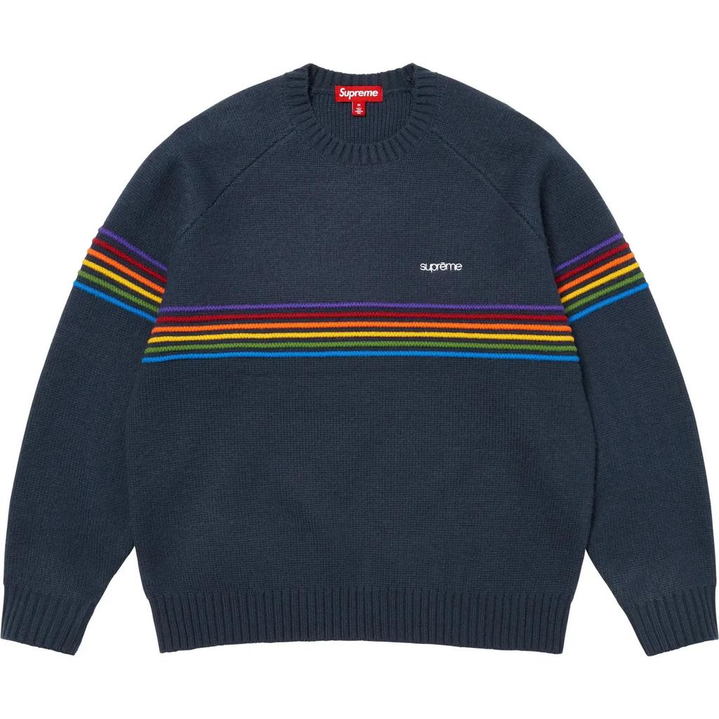 Supreme Raised Stripe Sweater Navy