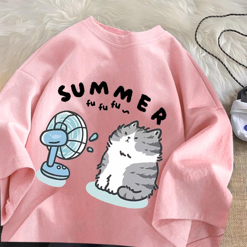 

Забавные футболки с графикой кота-фаната для женщин и мужчин, хлопковая футболка, повседневная летняя футболка с коротким рукавом, мужская дизайнерская уличная одежда, оверсайз S