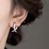 Korean Fashion Cross Irregular Metal Stud Earrings for Women Girls Simple Temperament Party Jewelry Accessories