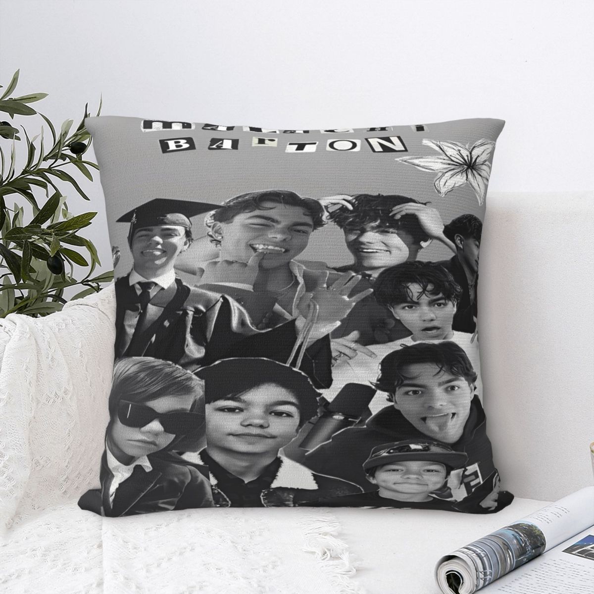Shanika Chen Unisex Malachi Barton Pillowcase Accessories Printing Cushion Cover Throw Pillow Cover Home Decor Zipper Multiple Sizes