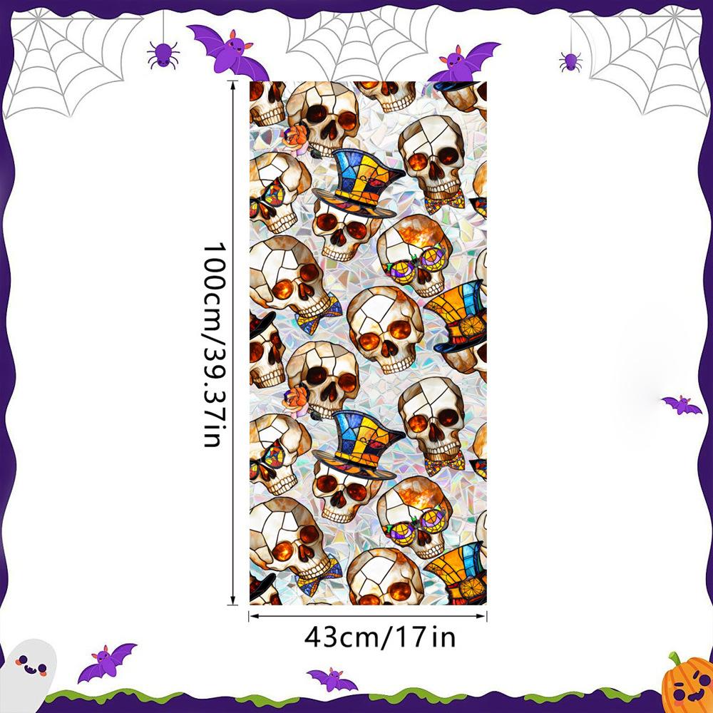 Halloween Decorations Window Clings - Hallowmas Ghost Spider Bat Pumpkin Monster Peeking Decals Party Supplies Decor