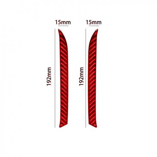 For Volkswagen Tiguan Red Carbon Fiber Front Door Panel Cover Trim Strip