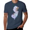 New Jersey Roadmap Tshirt Gym Wear Breathable Short Sleeve Tee
