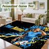 Crystal Velvet Square Rug Custom NameErling Haaland Pattern Non Slip Home Floor Decor Rug