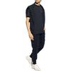 STONE ISLAND FW24 Coton Couleur Unie Badge Col Ras du Cou Manches Courtes T-Shirt Homme Hauts Bleu 811524113-A0020