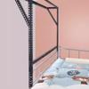 Durable Dorm Bunk Bed Hanger: Xiaohongshu Style Adjustable Clothes Rack with Bedside Storage