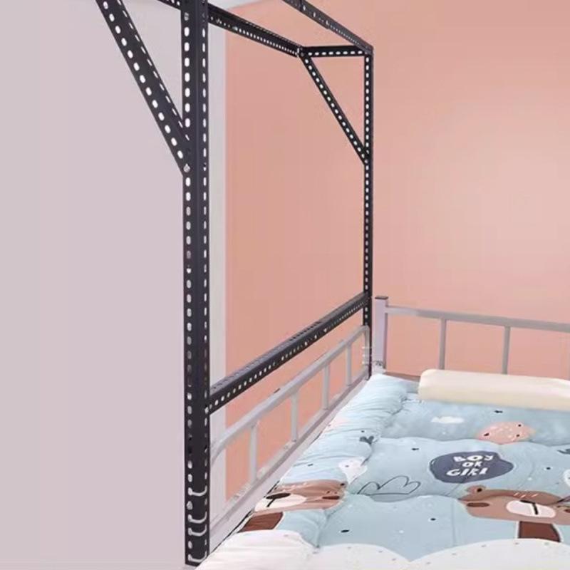 Durable Dorm Bunk Bed Hanger: Xiaohongshu Style Adjustable Clothes Rack with Bedside Storage