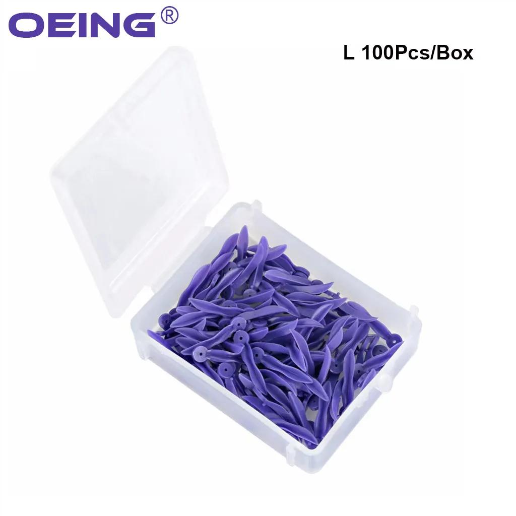 100/200 Stück/Box Einweg-Dentalkeile Zahnzwischenraumkeile mit Löchern 4 Größen XS S M L Mundpflegezubehör Zahnmedizinische Materialien
