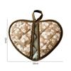 1PC New Hot Resistant Bakeware Oven Mitts Heart-shaped Cotton Kitchen Insulation Pad Flower Printed Hand Clip Baking Oven Gloves