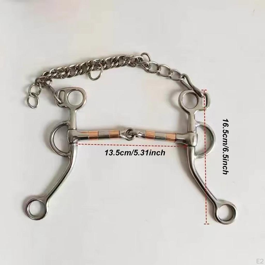 Horse Bit Equestrian Accessories Stainless Steel Rotatable Horses Mules Supplies Mouth Snaffle for
