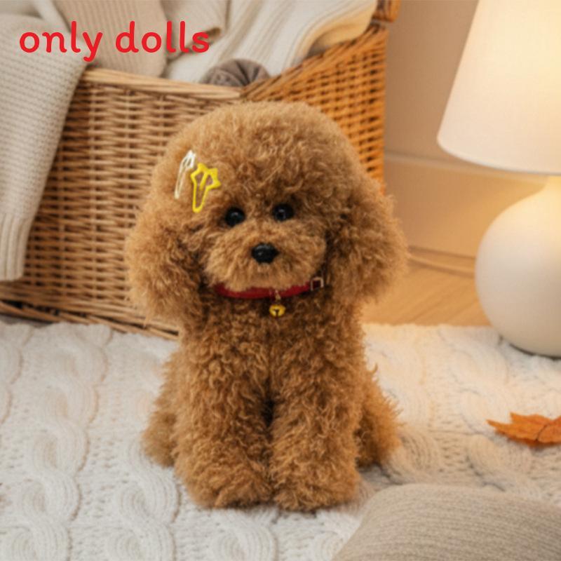Teddy Bear Plush Toy With Bell Pendant Collar And Hairpin Design For Kids And Gift Giving