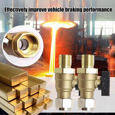 Tire Brake Shut-Off Valve Brake Brass Air Plug Fitting Heavy Duty Powerful Integrated Hydraulic Parts For Most Car Models