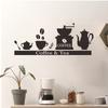 Creative Coffee Cup Teapot Wall Sticker Cafe Kitchen Decor Self Adhesive Removable Waterproof Decal