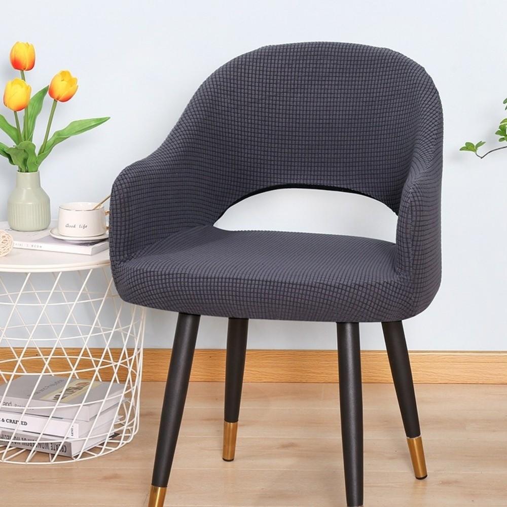 Elastic Curved Chair Covers Jacquard Dining Chair Covers Arc Armchair Covers  For Home Living Room