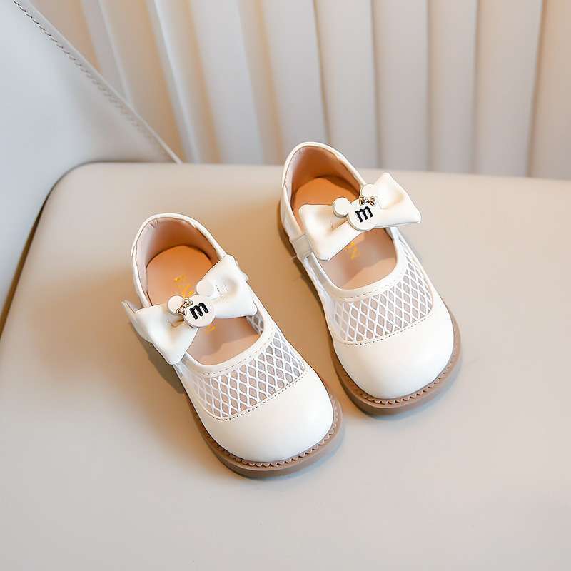 Children's mesh breathable baby shoes 2025 spring and summer children's foreign non-slip small leather shoes girls' small fragrant wind princess shoes