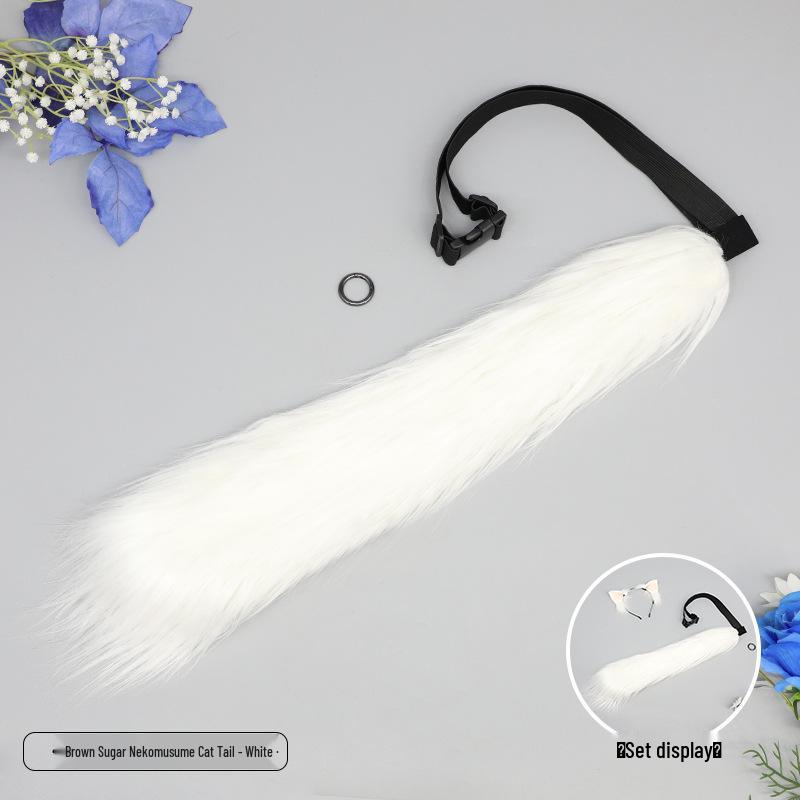

Handmade Plush Cat Ear and Tail Set - Cute Kitten Cosplay Headwear for Comic Con