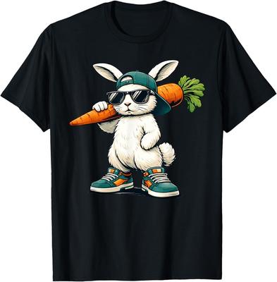 Funny Easter Bunny with Carrot Rabbit Easter Unisex TShirt Unisex T-Shirt